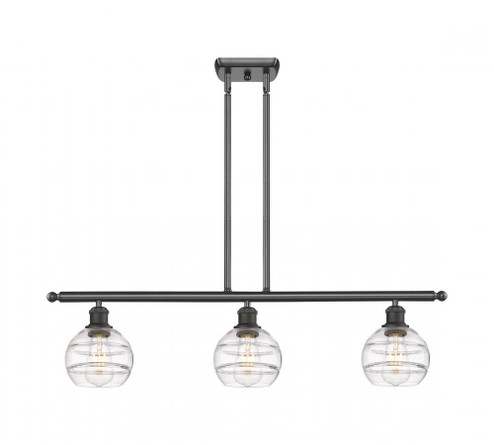 Rochester - 3 Light - 36 inch - Oil Rubbed Bronze - Cord hung - Island Light (3442|516-3I-OB-G556-6CL)