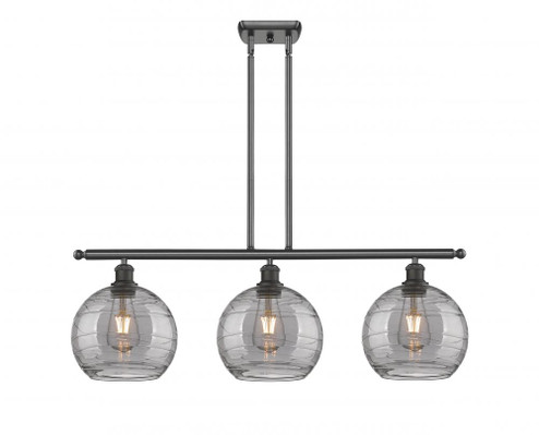 Athens Deco Swirl - 3 Light - 36 inch - Oil Rubbed Bronze - Cord hung - Island Light (3442|516-3I-OB-G1213-8SM)