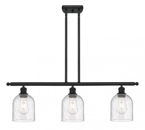 Bella - 3 Light - 36 inch - Matte Black - Cord hung - Island Light (3442|516-3I-BK-G558-6SDY)