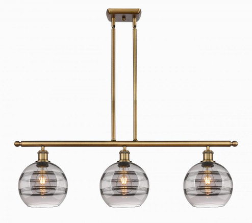 Rochester - 3 Light - 36 inch - Brushed Brass - Cord hung - Island Light (3442|516-3I-BB-G556-8SM)