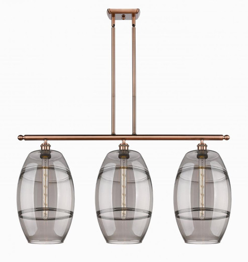 Vaz - 3 Light - 37 inch - Antique Copper - Cord hung - Island Light (3442|516-3I-AC-G557-10SM)