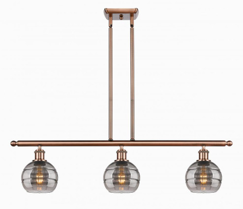 Rochester - 3 Light - 36 inch - Antique Copper - Stem hung - Island Light (3442|516-3I-AC-G556-6SM)