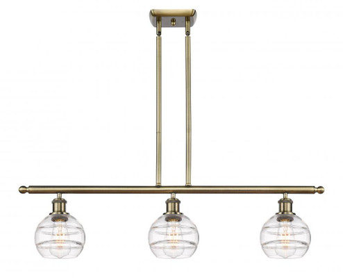 Rochester - 3 Light - 36 inch - Antique Brass - Cord hung - Island Light (3442|516-3I-AB-G556-6CL)