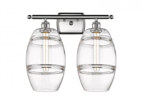 Vaz - 2 Light - 18 inch - Brushed Satin Nickel - Bath Vanity Light (3442|516-2W-SN-G557-8CL)