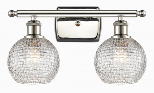 Athens - 2 Light - 16 inch - Polished Nickel - Bath Vanity Light (3442|516-2W-PN-G122C-6CL)