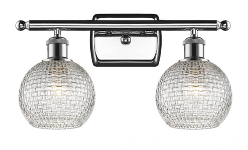 Athens - 2 Light - 16 inch - Polished Chrome - Bath Vanity Light (3442|516-2W-PC-G122C-6CL)