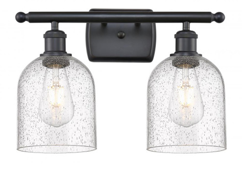Bella - 2 Light - 16 inch - Matte Black - Bath Vanity Light (3442|516-2W-BK-G558-6SDY)