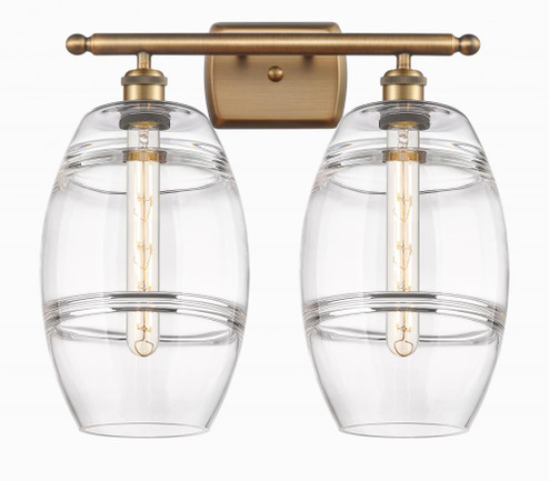 Vaz - 2 Light - 18 inch - Brushed Brass - Bath Vanity Light (3442|516-2W-BB-G557-8CL)