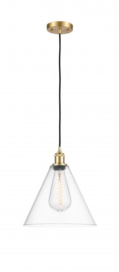 Berkshire - 1 Light - 12 inch - Satin Gold - Cord hung - Mini Pendant (3442|516-1P-SG-GBC-122-LED)