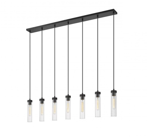 7 Light Linear Chandelier (276|740P-7L-MB)