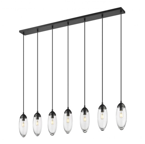 7 Light Linear Chandelier (276|651P-7L-MB)