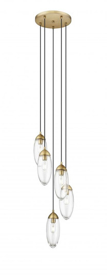 5 Light Chandelier (276|651P-5R-RB)