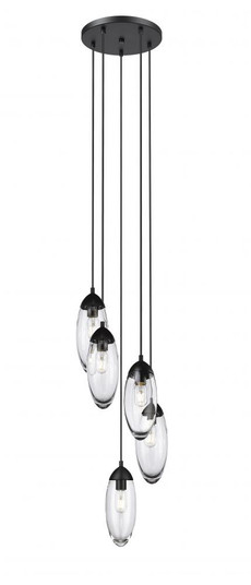 5 Light Chandelier (276|651P-5R-MB)