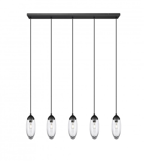 5 Light Linear Chandelier (276|651P-5L-MB)