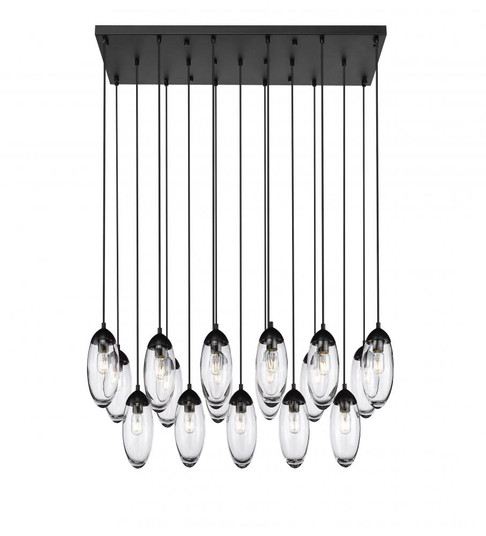 17 Light Linear Chandelier (276|651P-17L-MB)