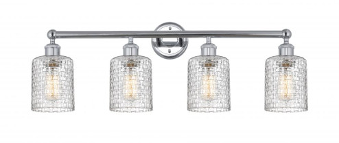 Cobbleskill - 4 Light - 32 inch - Polished Chrome - Bath Vanity Light (3442|616-4W-PC-G112C-5CL)