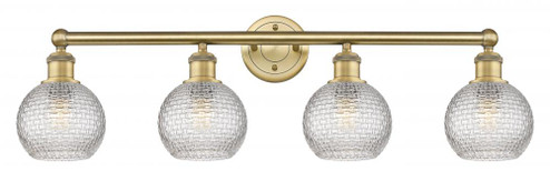 Athens - 4 Light - 33 inch - Brushed Brass - Bath Vanity Light (3442|616-4W-BB-G122C-6CL)