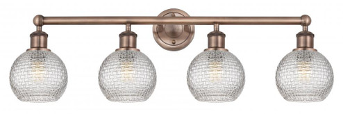 Athens - 4 Light - 33 inch - Antique Copper - Bath Vanity Light (3442|616-4W-AC-G122C-6CL)