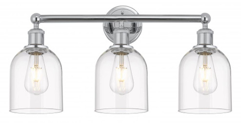 Bella - 3 Light - 24 inch - Polished Chrome - Bath Vanity Light (3442|616-3W-PC-G558-6CL)