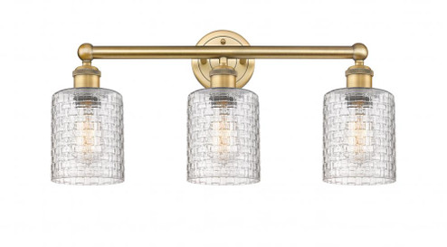 Cobbleskill - 3 Light - 23 inch - Brushed Brass - Bath Vanity Light (3442|616-3W-BB-G112C-5CL)