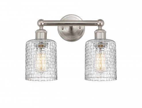 Cobbleskill - 2 Light - 14 inch - Brushed Satin Nickel - Bath Vanity Light (3442|616-2W-SN-G112C-5CL)