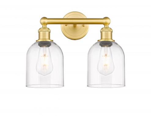 Bella - 2 Light - 15 inch - Satin Gold - Bath Vanity Light (3442|616-2W-SG-G558-6CL)