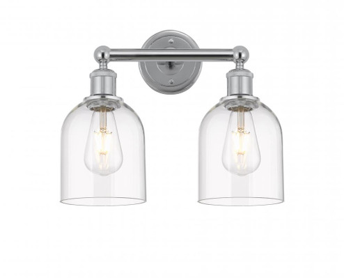 Bella - 2 Light - 15 inch - Polished Chrome - Bath Vanity Light (3442|616-2W-PC-G558-6CL)