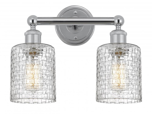 Cobbleskill - 2 Light - 14 inch - Polished Chrome - Bath Vanity Light (3442|616-2W-PC-G112C-5CL)