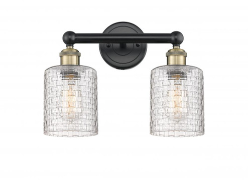 Cobbleskill - 2 Light - 14 inch - Black Antique Brass - Bath Vanity Light (3442|616-2W-BAB-G112C-5CL)