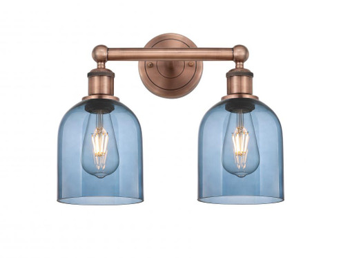 Bella - 2 Light - 15 inch - Antique Copper - Bath Vanity Light (3442|616-2W-AC-G558-6BL)