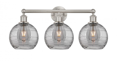 Athens Deco Swirl - 3 Light - 26 inch - Satin Nickel - Bath Vanity Light (3442|616-3W-SN-G1213-8SM)