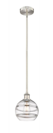 Rochester - 1 Light - 8 inch - Brushed Satin Nickel - Stem hung - Mini Pendant (3442|616-1S-SN-G556-8CL)