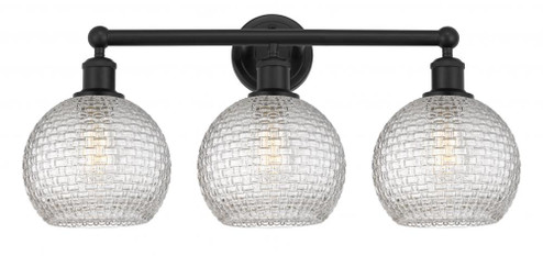 Athens - 3 Light - 26 inch - Matte Black - Bath Vanity Light (3442|616-3W-BK-G122C-8CL)