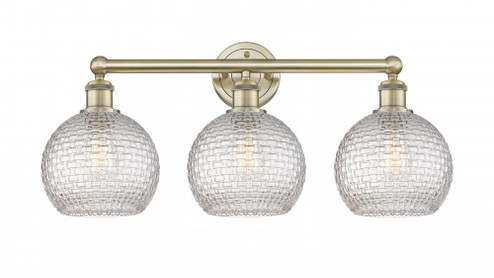 Athens - 3 Light - 26 inch - Antique Brass - Bath Vanity Light (3442|616-3W-AB-G122C-8CL)