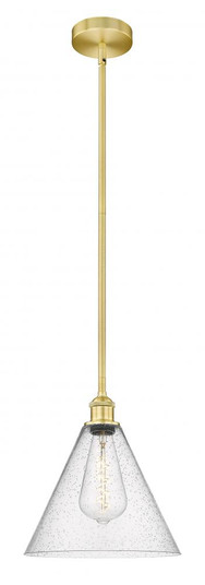 Berkshire - 1 Light - 12 inch - Satin Gold - Cord hung - Mini Pendant (3442|616-1S-SG-GBC-124-LED)