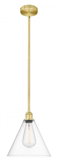 Berkshire - 1 Light - 12 inch - Satin Gold - Cord hung - Mini Pendant (3442|616-1S-SG-GBC-122)