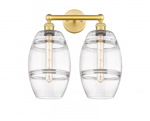 Vaz - 2 Light - 17 inch - Satin Gold - Bath Vanity Light (3442|616-2W-SG-G557-8CL)