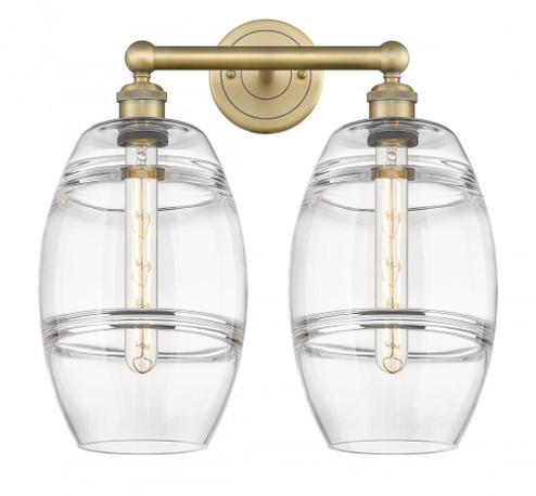 Vaz - 2 Light - 17 inch - Brushed Brass - Bath Vanity Light (3442|616-2W-BB-G557-8CL)