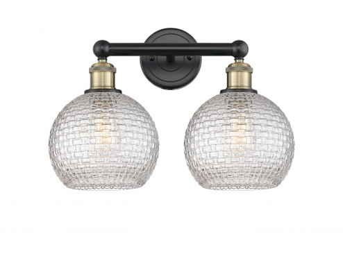 Athens - 2 Light - 17 inch - Black Antique Brass - Bath Vanity Light (3442|616-2W-BAB-G122C-8CL)