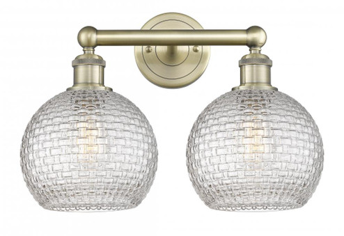 Athens - 2 Light - 17 inch - Antique Brass - Bath Vanity Light (3442|616-2W-AB-G122C-8CL)