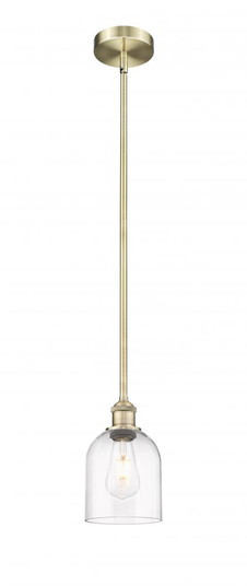 Bella - 1 Light - 6 inch - Antique Brass - Stem hung - Mini Pendant (3442|616-1S-AB-G558-6CL)