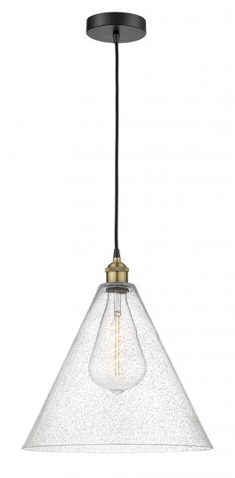 Berkshire - 1 Light - 16 inch - Black Antique Brass - Cord hung - Pendant (3442|616-1P-BAB-GBC-164-LED)