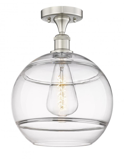 Rochester - 1 Light - 12 inch - Brushed Satin Nickel - Semi-Flush Mount (3442|616-1F-SN-G556-12CL)