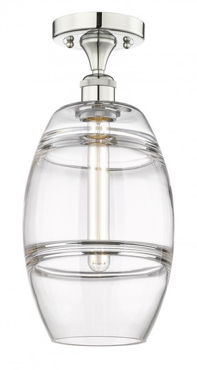 Vaz - 1 Light - 8 inch - Polished Nickel - Semi-Flush Mount (3442|616-1F-PN-G557-8CL)