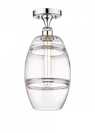 Vaz - 1 Light - 8 inch - Polished Chrome - Semi-Flush Mount (3442|616-1F-PC-G557-8CL)