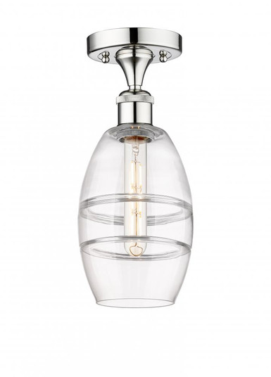 Vaz - 1 Light - 6 inch - Polished Chrome - Semi-Flush Mount (3442|616-1F-PC-G557-6CL)