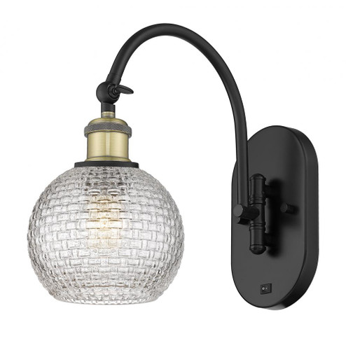 Athens - 1 Light - 6 inch - Black Antique Brass - Adjustable Swing Arm (3442|518-1W-BAB-G122C-6CL)
