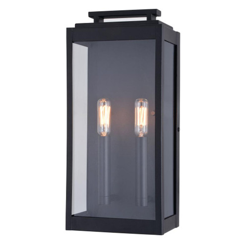 Hampton 7-in. 2 Light Outdoor Wall Light Textured Black (51|T0706)