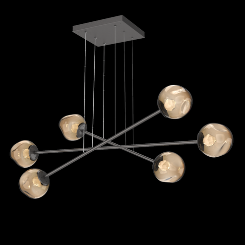 Luna Triple Moda-Graphite-Zircon Inner - Bronze Outer-Stainless Cable-LED 3000K (1289|PLB0086-M3-GP-ZB-CA1-L3)