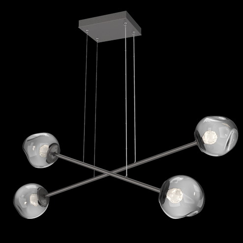 Luna Double Moda-Graphite-Zircon Inner - Smoke Outer-Stainless Cable-LED 3000K (1289|PLB0086-M2-GP-ZS-CA1-L3)